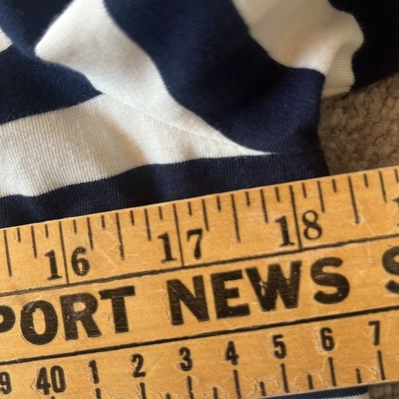 J. Crew Navy and Cream Striped Off Shoulder Dress Size XS - Picture 9 of 10